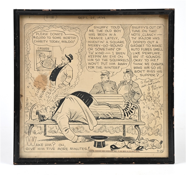 BILL FREYSE ORIGINAL COMIC ART SEPT. 25, 1939