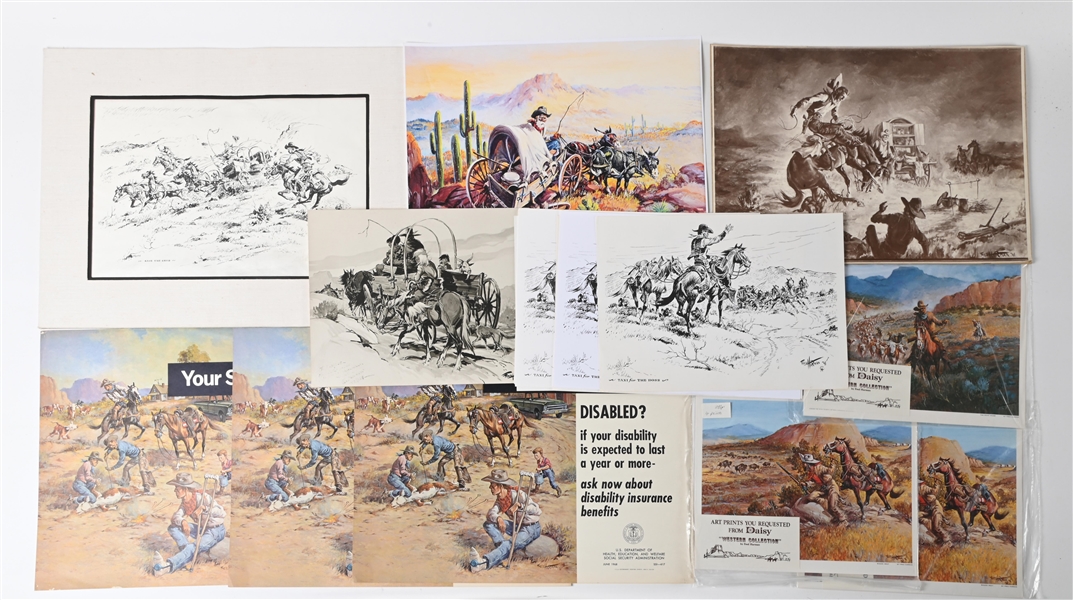 LOT OF APPROXIMATELY 29 VARIOUS FRED HARMAN ART PRINTS