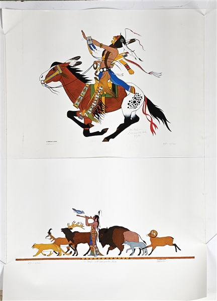 LOT OF 2: NATIVE AMERICAN ARTIST PROOF PRINTS BY C. WEAVER