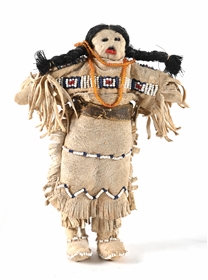 PLAINS BEADED HIDE DOLL