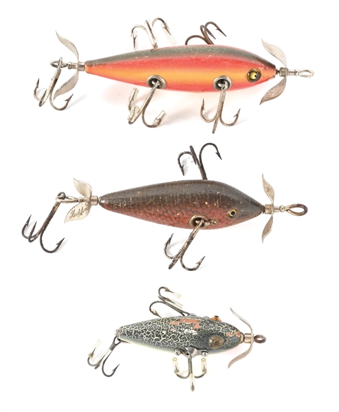 THREE HEDDON MINNOWS