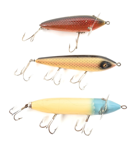 THREE HEDDON SURFACE LURES