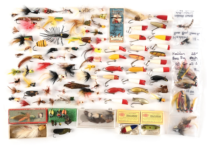 HUGE LOT OF VINTAGE FLYROD LURES