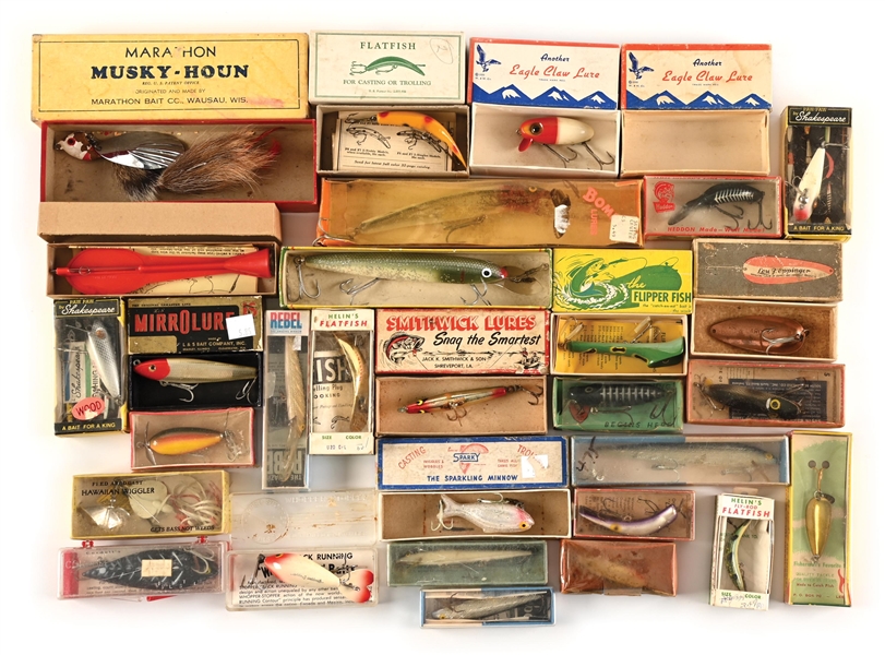 GROUP OF MID-CENTURY BOXED LURES