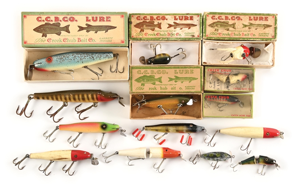 NICE LOT OF OLD CREEK CHUB BAITS