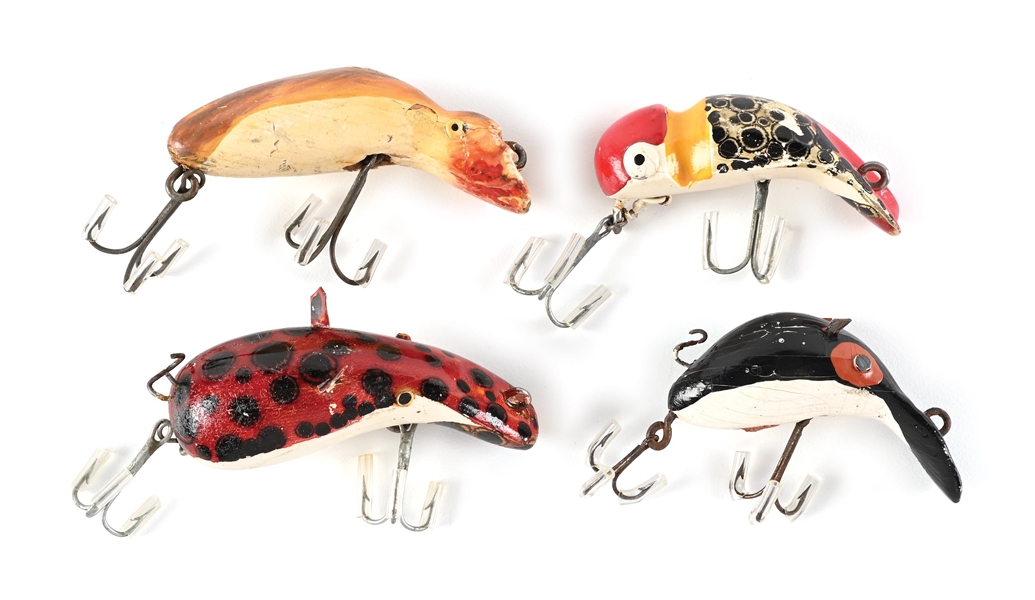 FOUR EARLY BUD STEWART BAITS