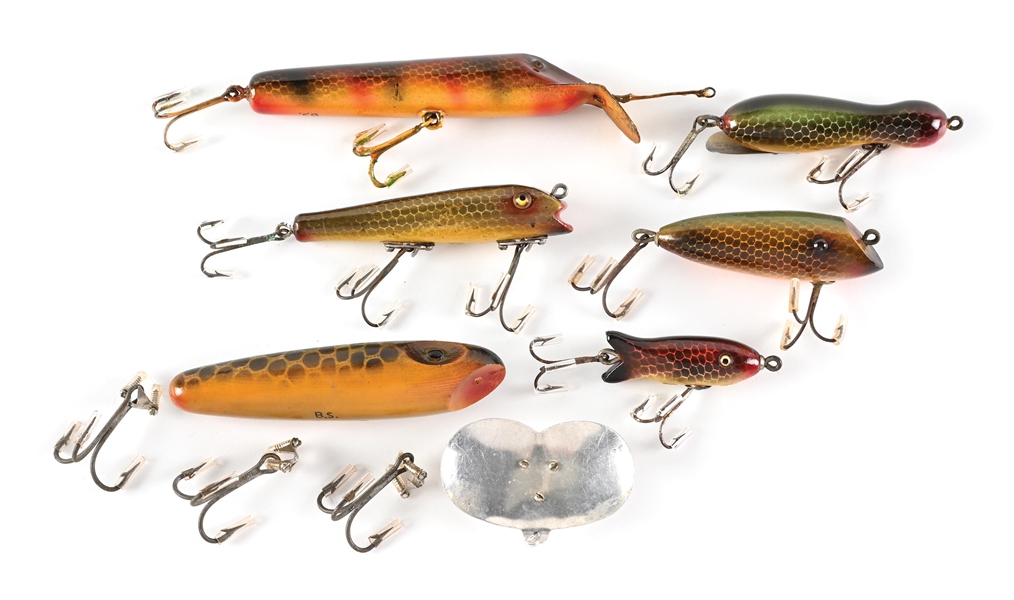 SIX LURES REPAINTED BY BUD STEWART