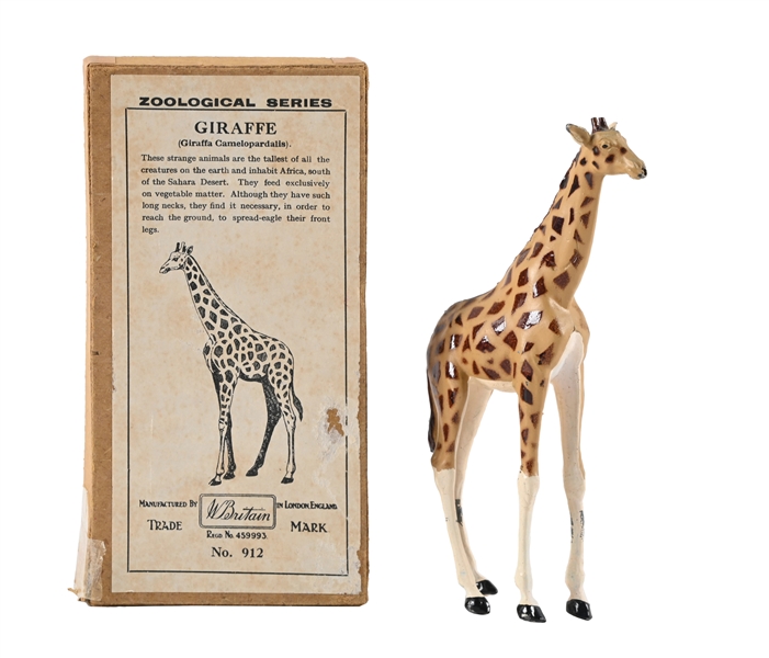 BRITAINS ZOOLOGICAL SERIES GIRAFFE FIGURE IN BOX