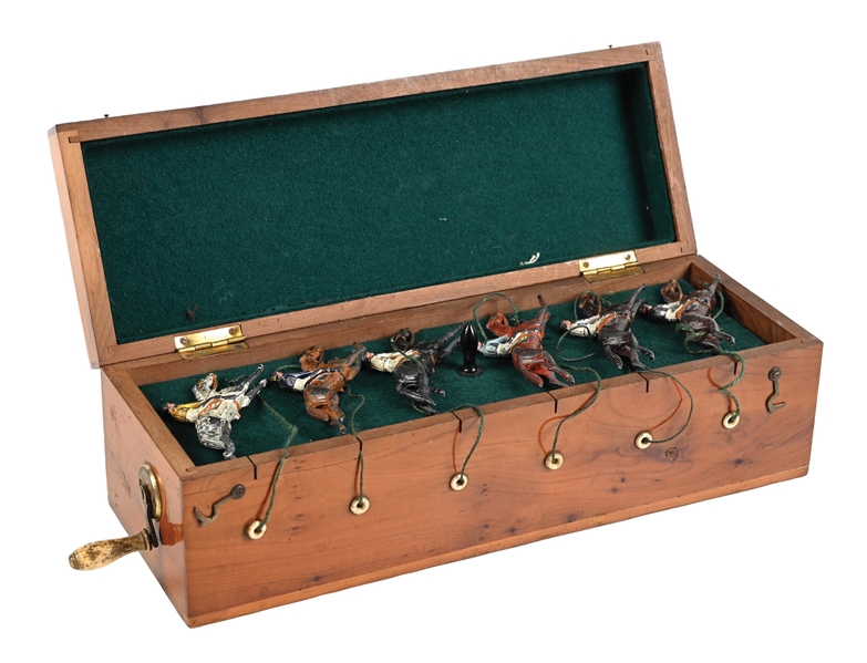 JAQUES & SON “ASCOT - THE NEW RACING GAME” MECHANICAL HORSE-RACING GAME