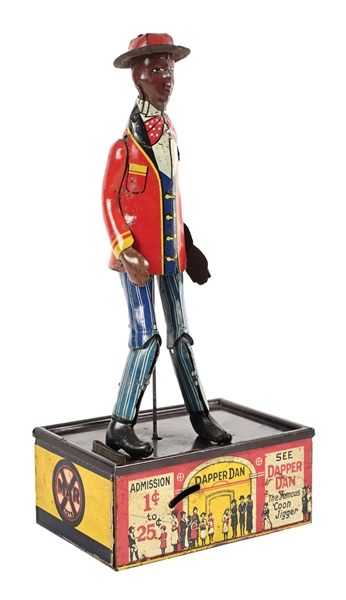 LOUIS MARX & CO. “DAPPER DAN - THE FAMOUS JIGGER” TIN-LITHOGRAPHED MECHANICAL BANK