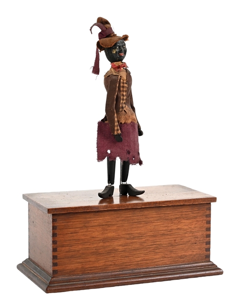 BLACK AMERICANA CLOCKWORK DANCING AUTOMATON