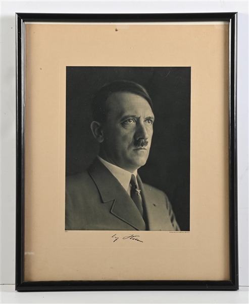 FRAMED PRINT OF ADOLF HITLER. 