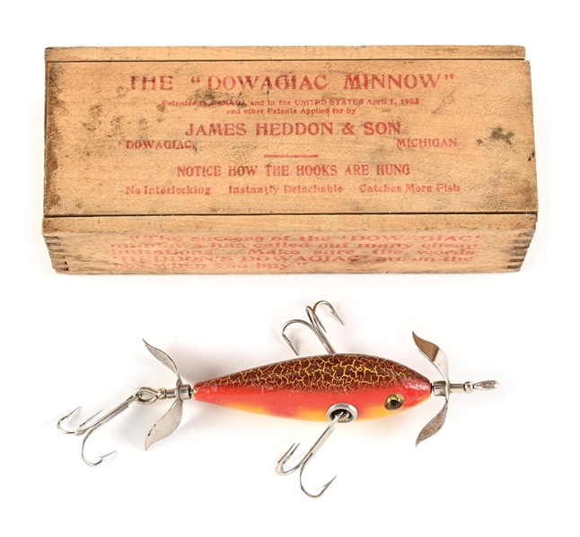 HEDDON 107 MINNOW IN FANCY SIENNA YELLOW