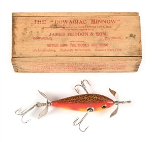 HEDDON 107 MINNOW IN FANCY SIENNA YELLOW