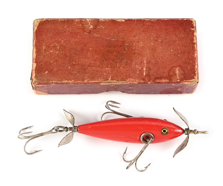 ABBEY & IMBRIE’S HIAWATHA WOODEN MINNOW IN BOX
