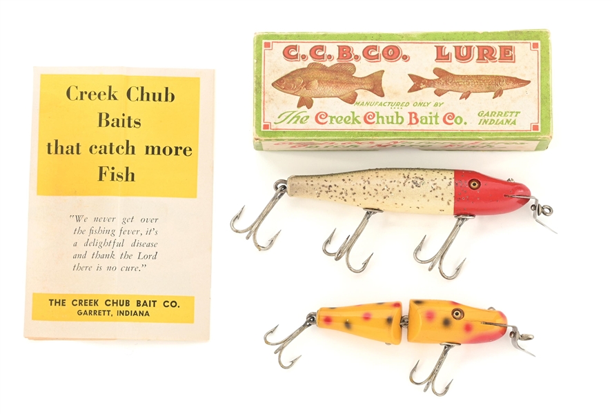TWO RARE COLOR CREEK CHUB PIKIES