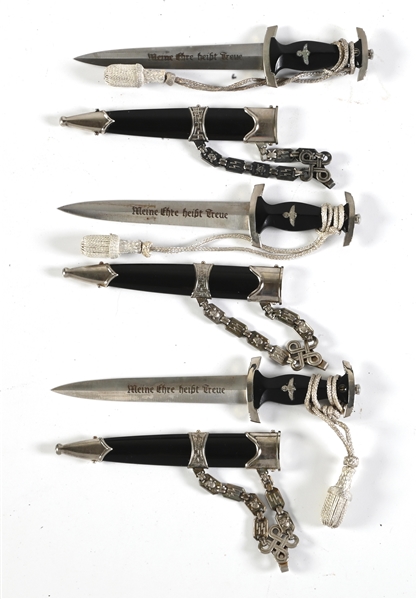 LOT OF 3: THIRD REICH MINIATURE SS DAGGERS.