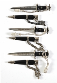 LOT OF 3: THIRD REICH MINIATURE SS DAGGERS.