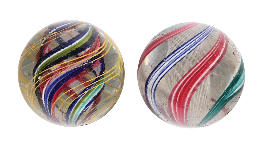 LOT OF 2: LARGE SWIRL MARBLES