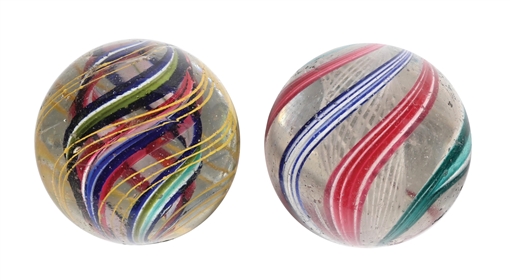 LOT OF 2: LARGE SWIRL MARBLES